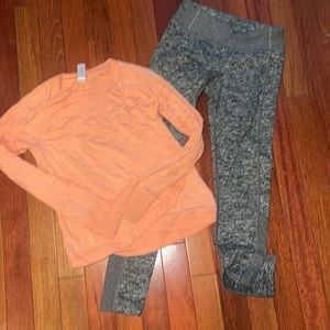 Althleta Girl Leggings and Sweatshirt